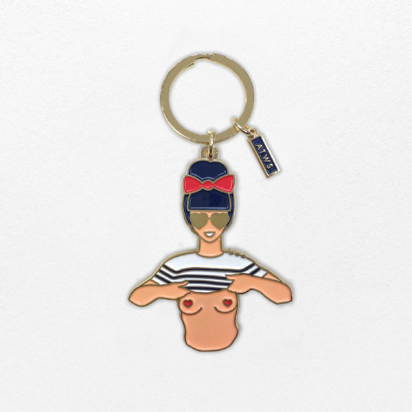 Porte clefs personnage sexy et sa marinière pour trousseaux de clés