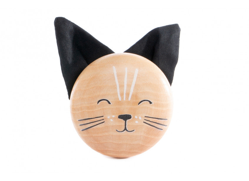 patère en bois décorative en forme de chat de nobodinoz