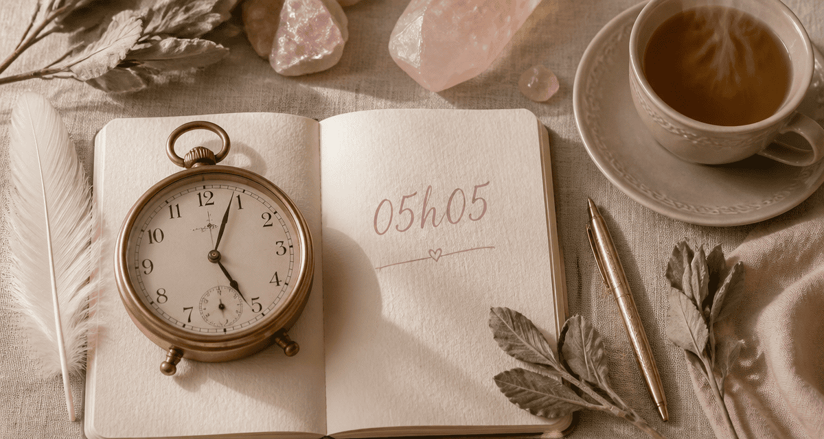 05h05 signification flamme jumelle horloge vintage