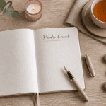 apprendre à relativiser, carnet et bureau zen