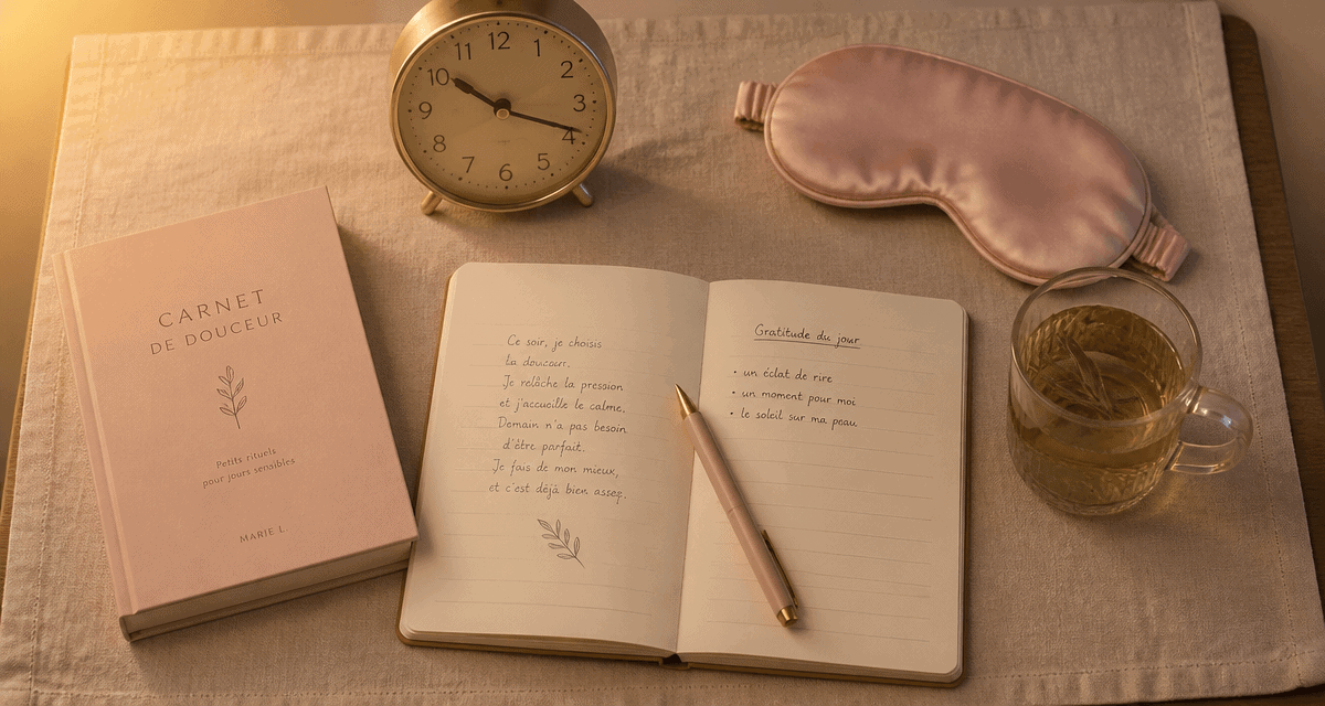 comment trouver le sommeil rapidement, objets de rituel du soir sur table de chevet