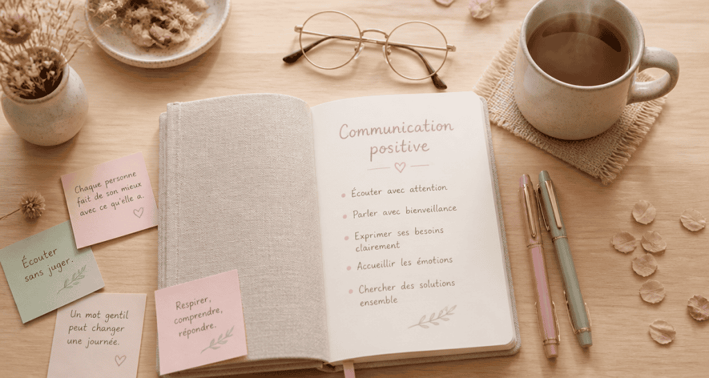 communication positive carnet manuscrit et accessoires zen
