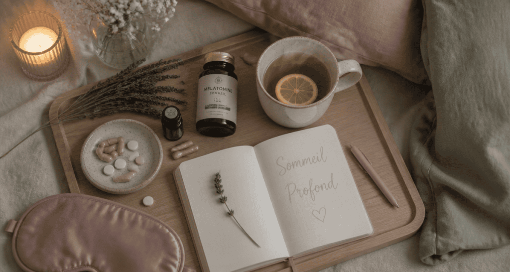 complements alimentaires pour dormir sur table de nuit