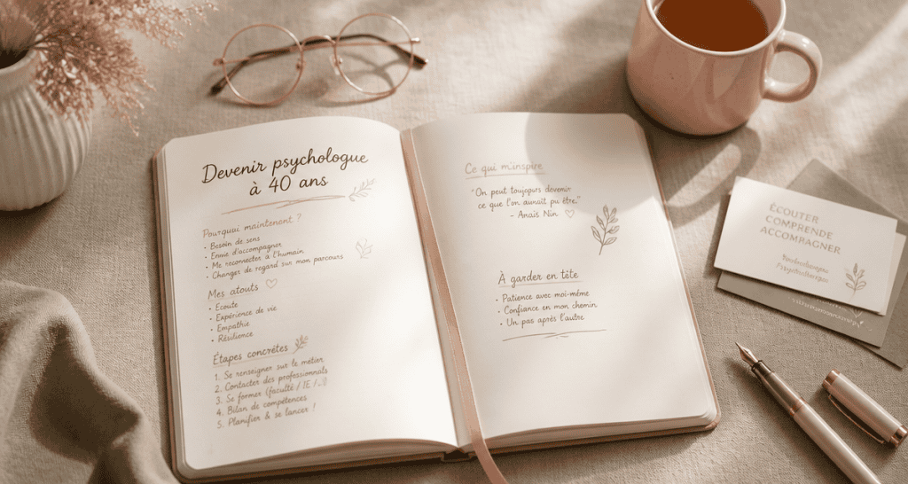 devenir psychologue à 40 ans bureau inspirant