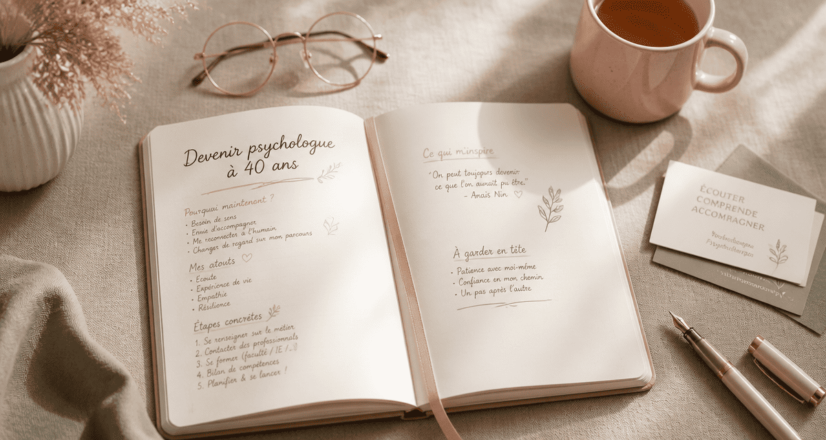 devenir psychologue à 40 ans bureau inspirant