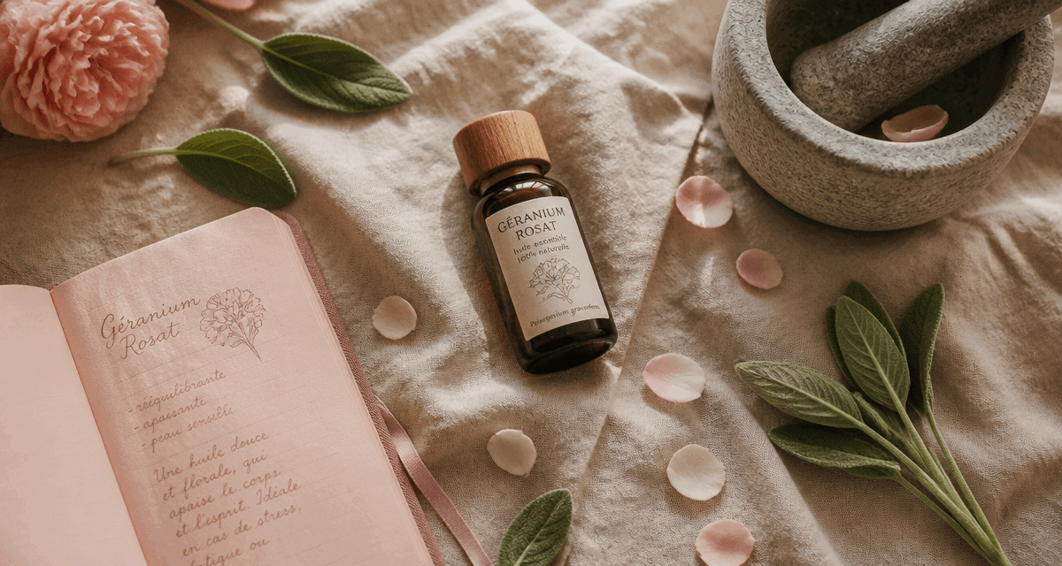 huile essentielle géranium bienfaits sur peau nette