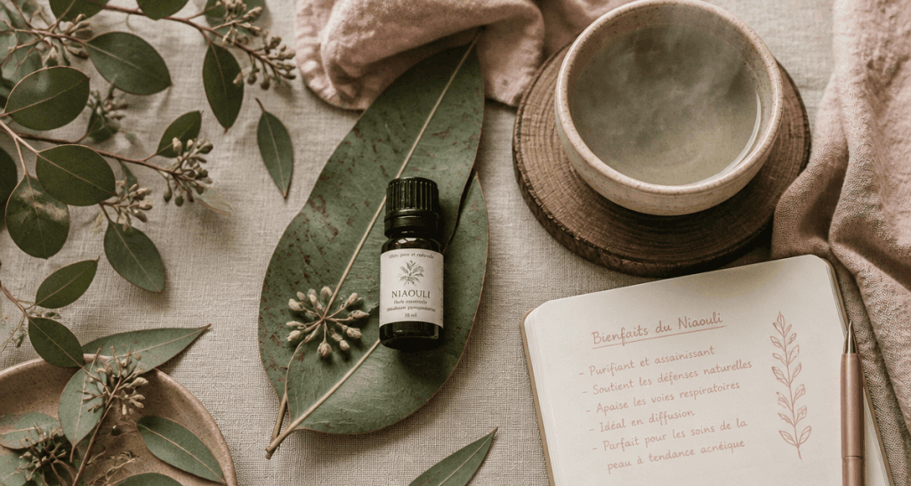 huile essentielle niaouli bienfaits sur feuille et eucalyptus