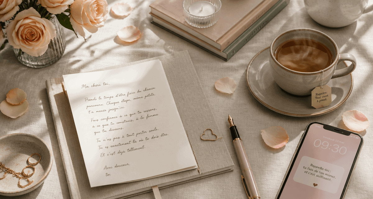 message pour rassurer une femme qui doute sur bureau féminin