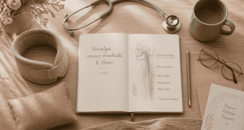 nevralgie cervico brachiale et stress carnet schéma