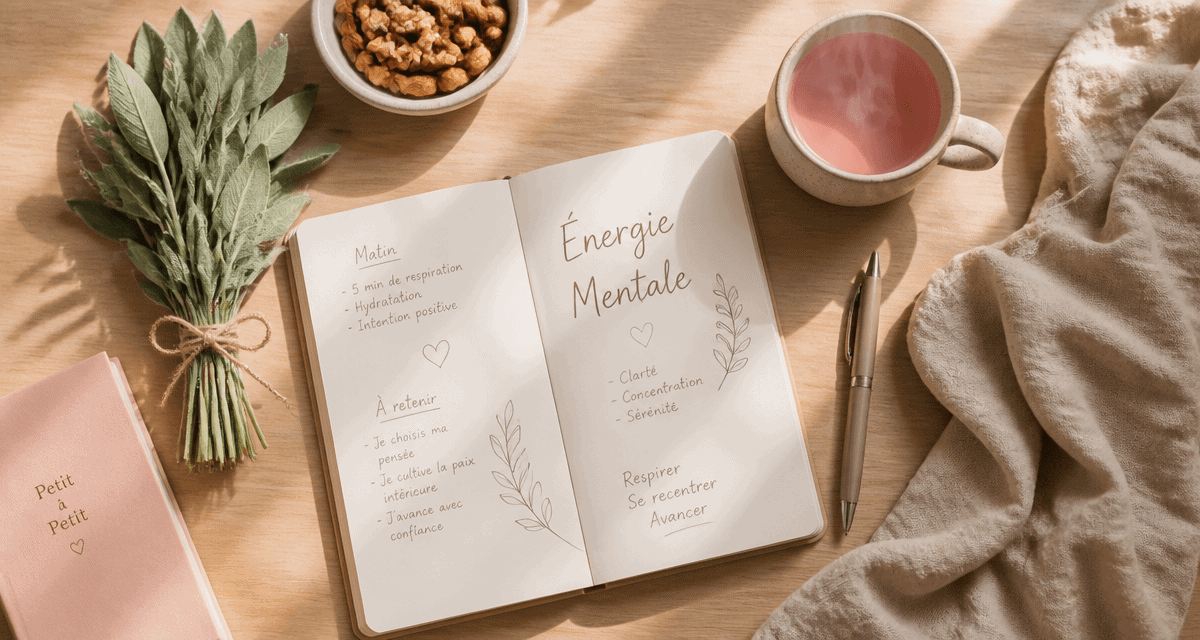 retrouver de l energie mentale carnet tasse noix