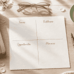 swot personnel quadrants sur bureau élégant