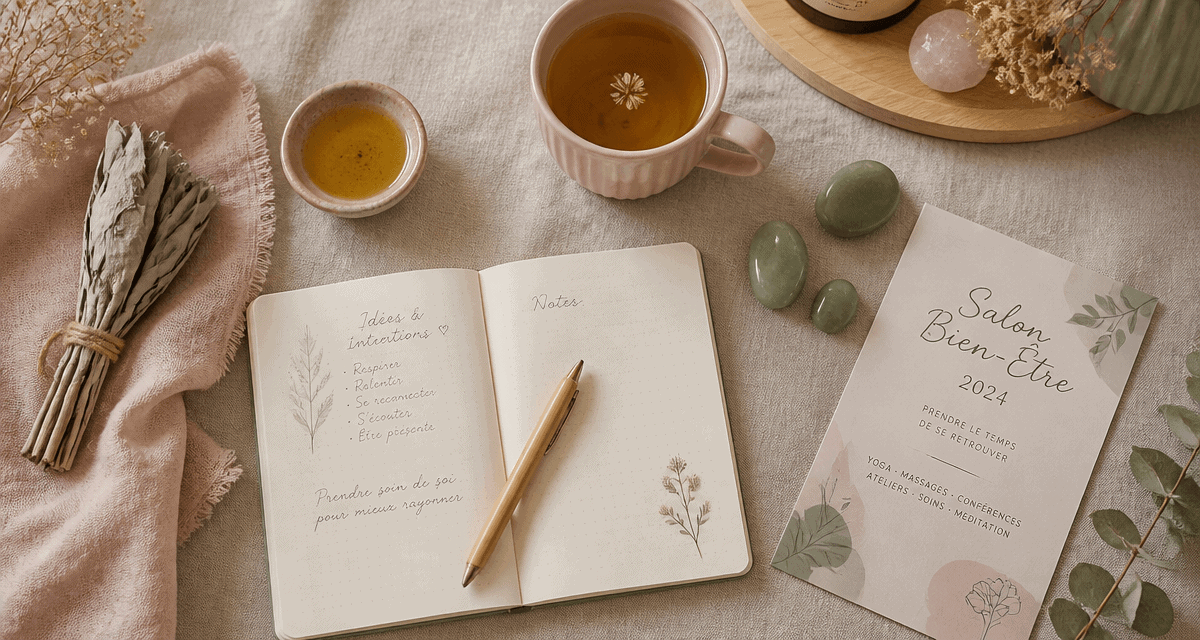 Objets zen sur table salon du bien etre 2024