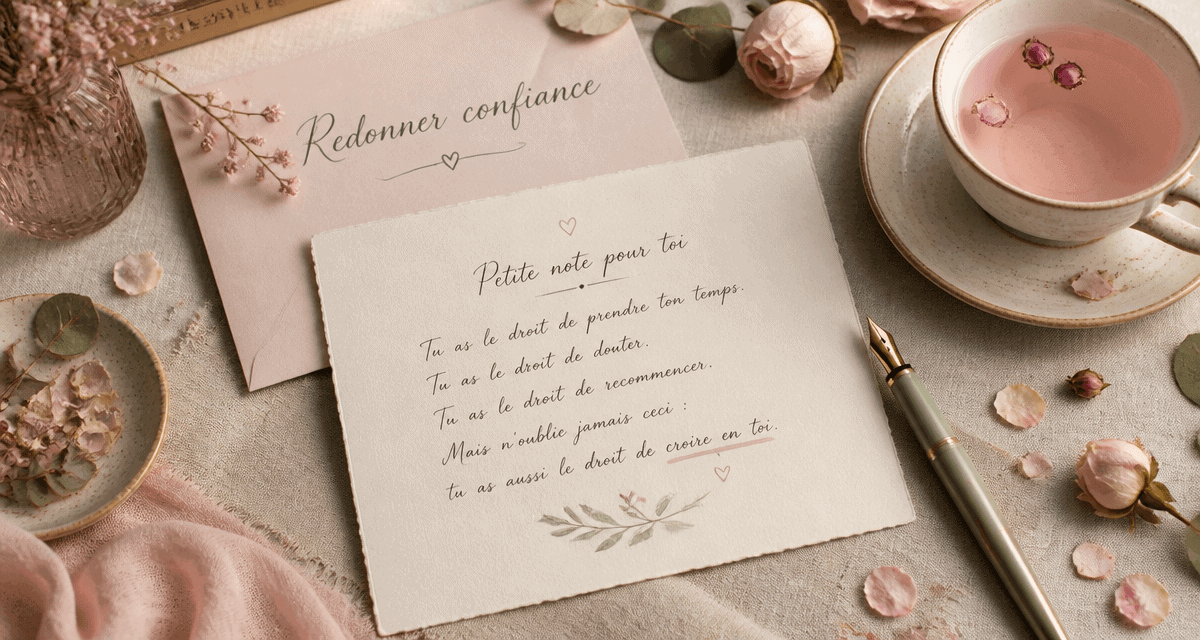 texte pour redonner confiance à quelqu un carte bureau