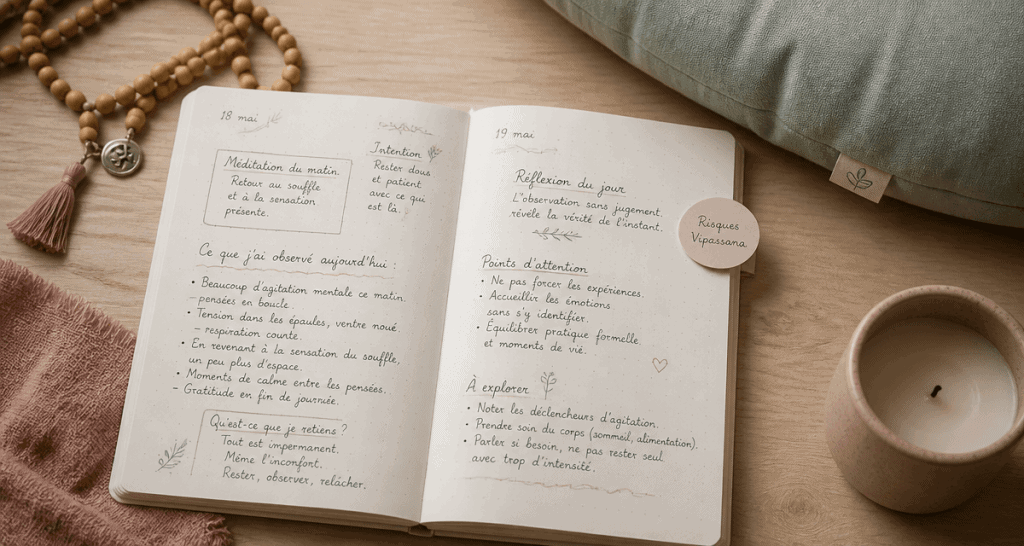 vipassana danger carnet méditation risques