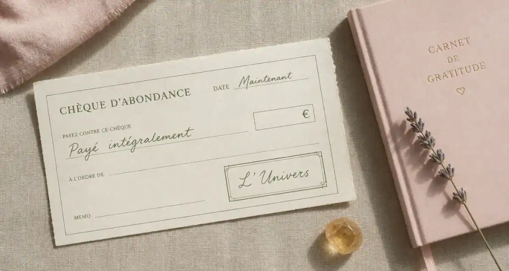 Chèque d’abondance pour réussir un rituel