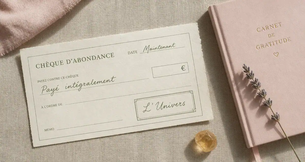 Chèque d’abondance pour réussir un rituel