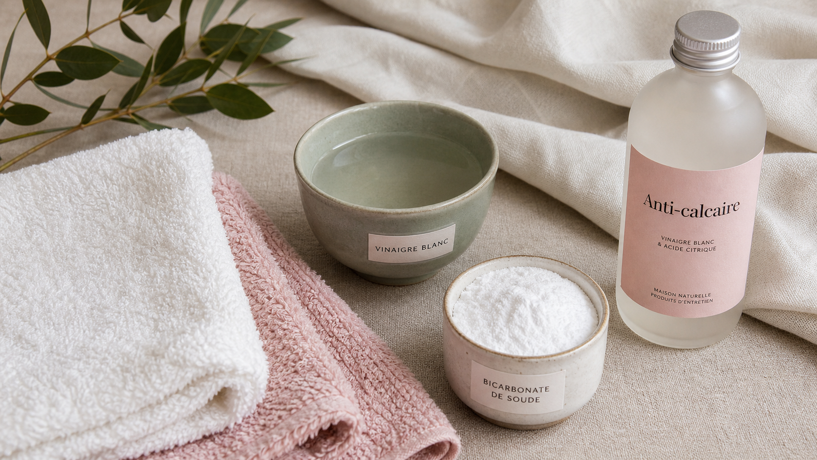 Comment avoir des serviettes de toilette moelleuse sans sèche-linge : anti-calcaire, vinaigre et bicarbonate