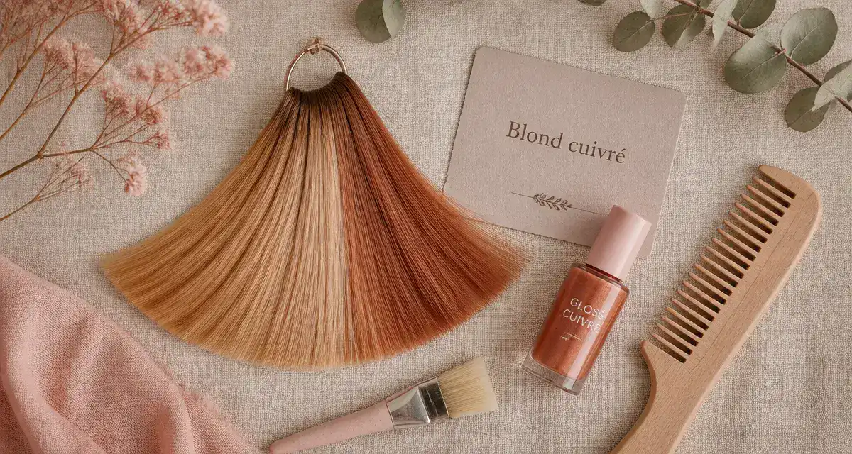 Cuivre blond : blond cuivré, sans roux intense