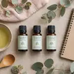 huile essentielle eucalyptus utilisation flacons feuilles bol
