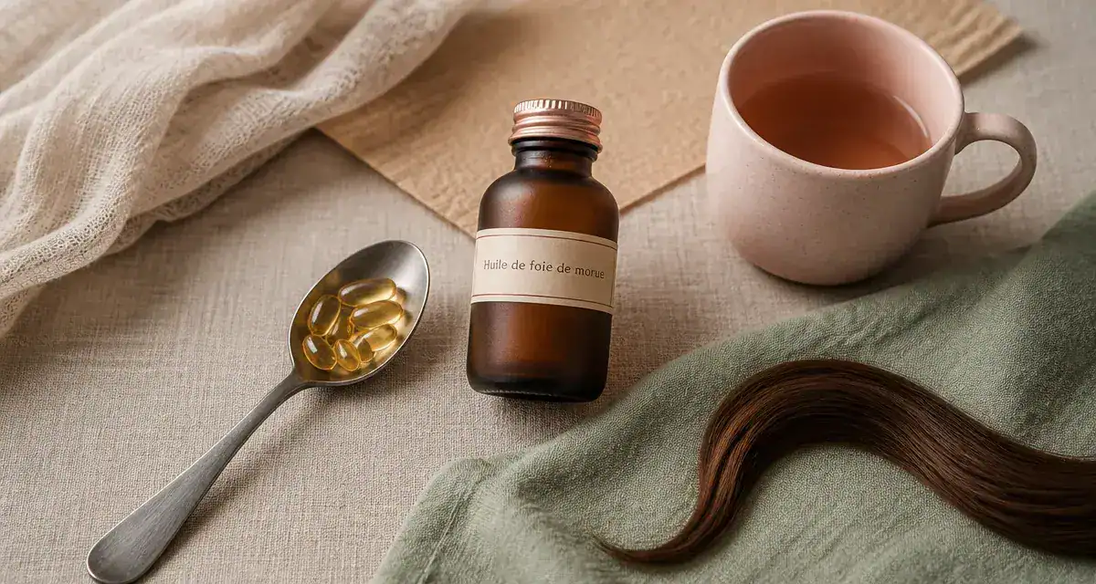 Huile foie de morue : bienfaits cheveux, chute ralentie