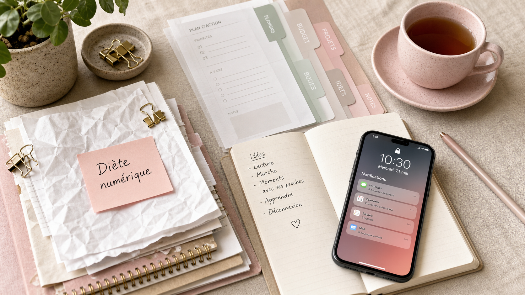 Infobésité def : diète numérique et contrôle du flux numérique, smartphone et notifications