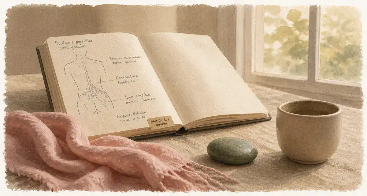 Mal de dos côté gauche : signification spirituelle, décoder tensions émotionnelles