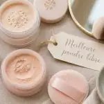 meilleure poudre libre flat lay pinceaux textures