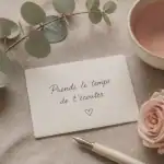 petite attention pour récupérer son ex carte manuscrite et rose