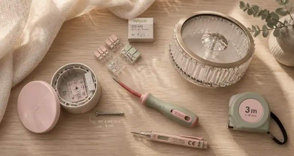 remplacer crochet dcl par vis sur boîtier dcl et luminaire