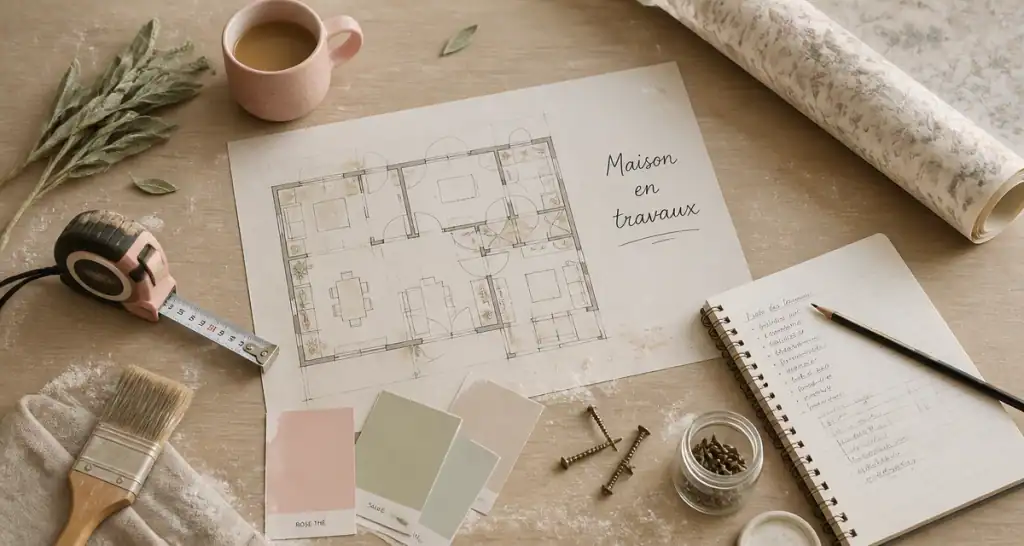 rêver de maison en travaux plan et outils rénovations