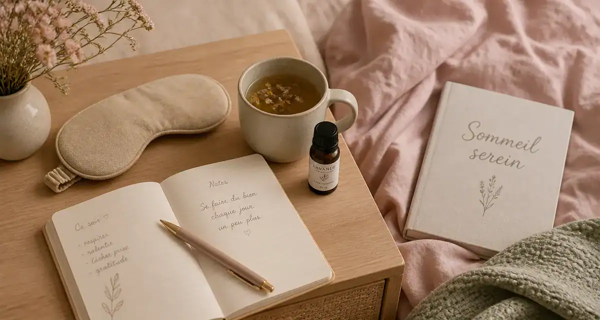 technique pour s endormir rapidement table chevet objets naturels