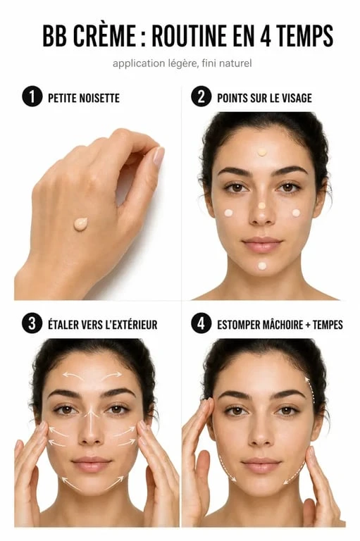 Comment appliquer une BB crème : étapes d’application sur le visage pour un rendu naturel