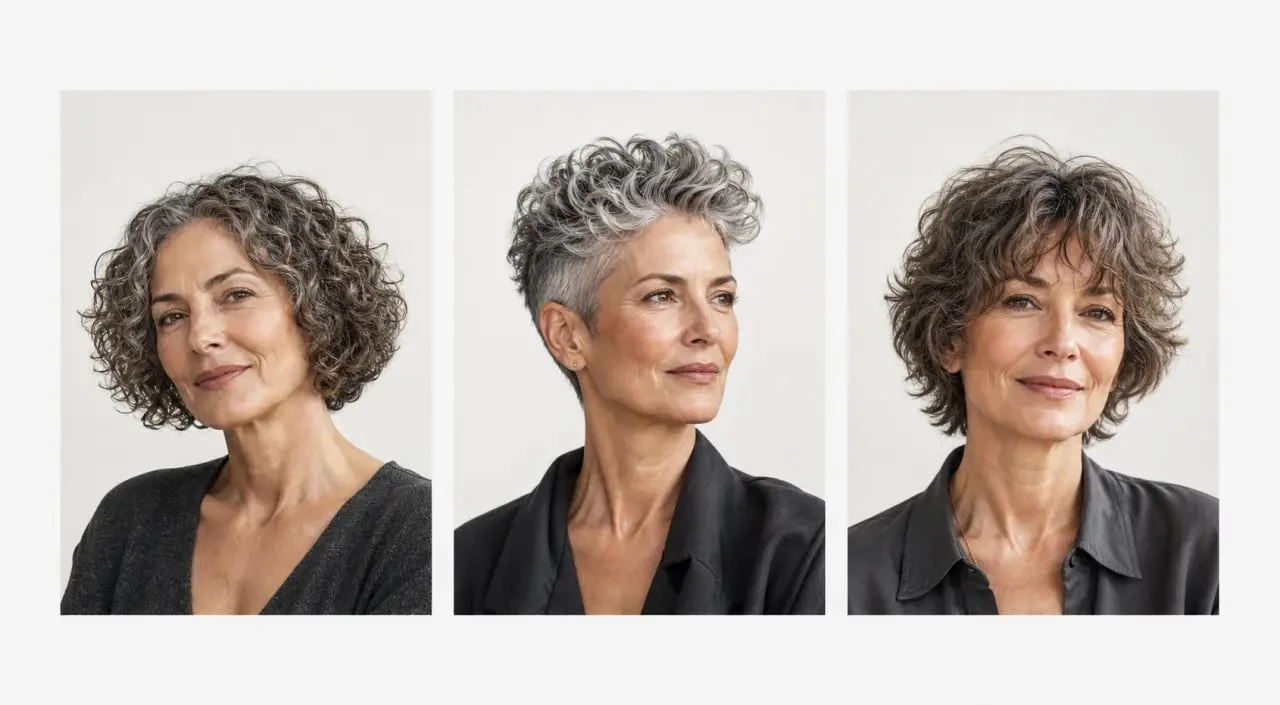 Coupe cheveux frisés courts femme 60 ans : trois inspirations de coiffures courtes et modernes