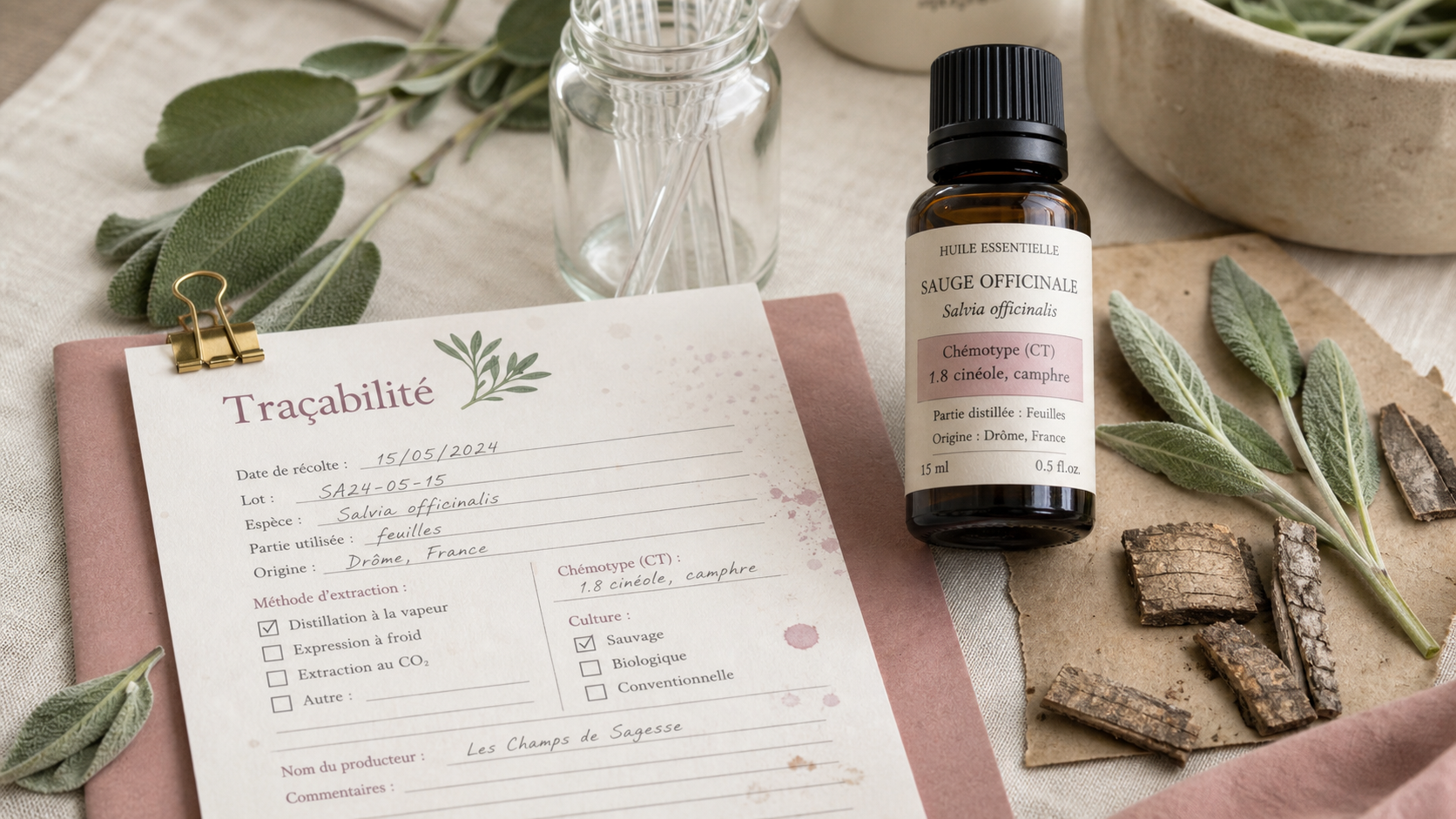 Huiles essentielles marques fiables : traçabilité et chémotype