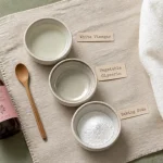 Adoucissant naturel pour linge : vinaigre blanc dilué, glycérine et aloe vera
