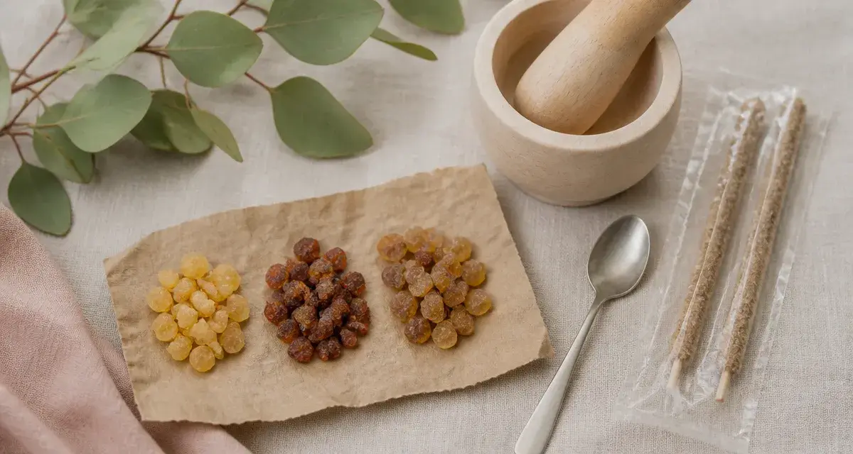 Encens bienfait : résines naturelles sur lin, pour purifier l’intérieur