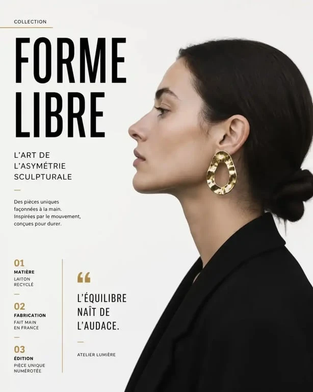 Mono-boucle d'oreille asymétrique tendance 2025 pour un style audacieux