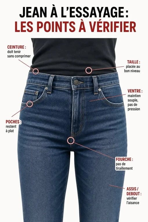 Quelle jean quand on a du ventre : les détails techniques à vérifier à l’essayage