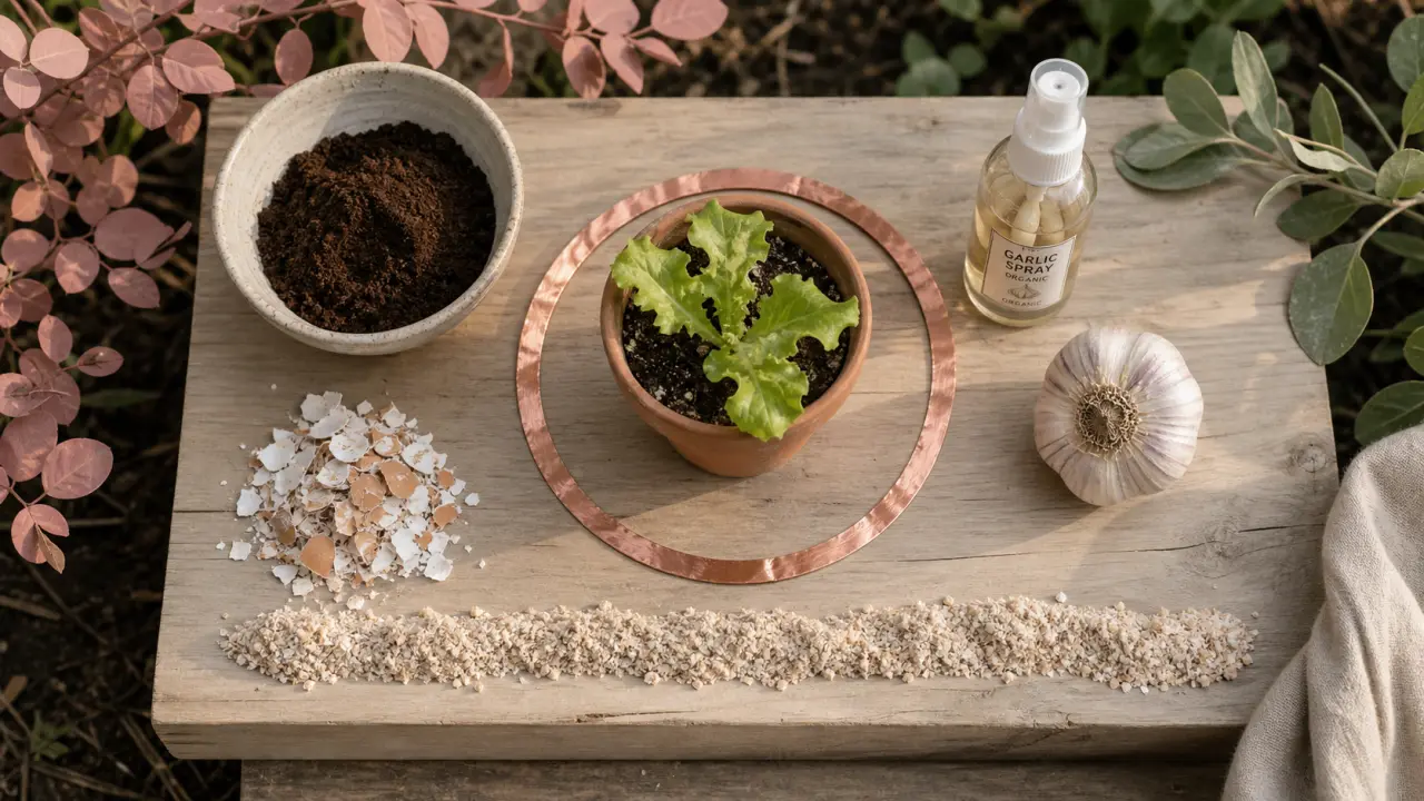 Répulsif naturel limace cuivre marc de café ail après la pluie