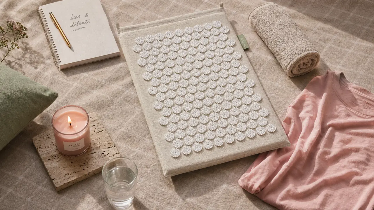 Tapis d'acupression bienfaits pour dos, stress et sommeil à domicile