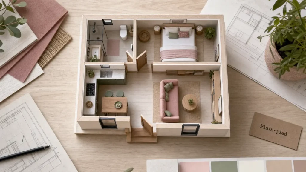 Sans mezzanine, mais avec 2 à 4 couchages : la tiny house plain-pied qui simplifie le quotidien