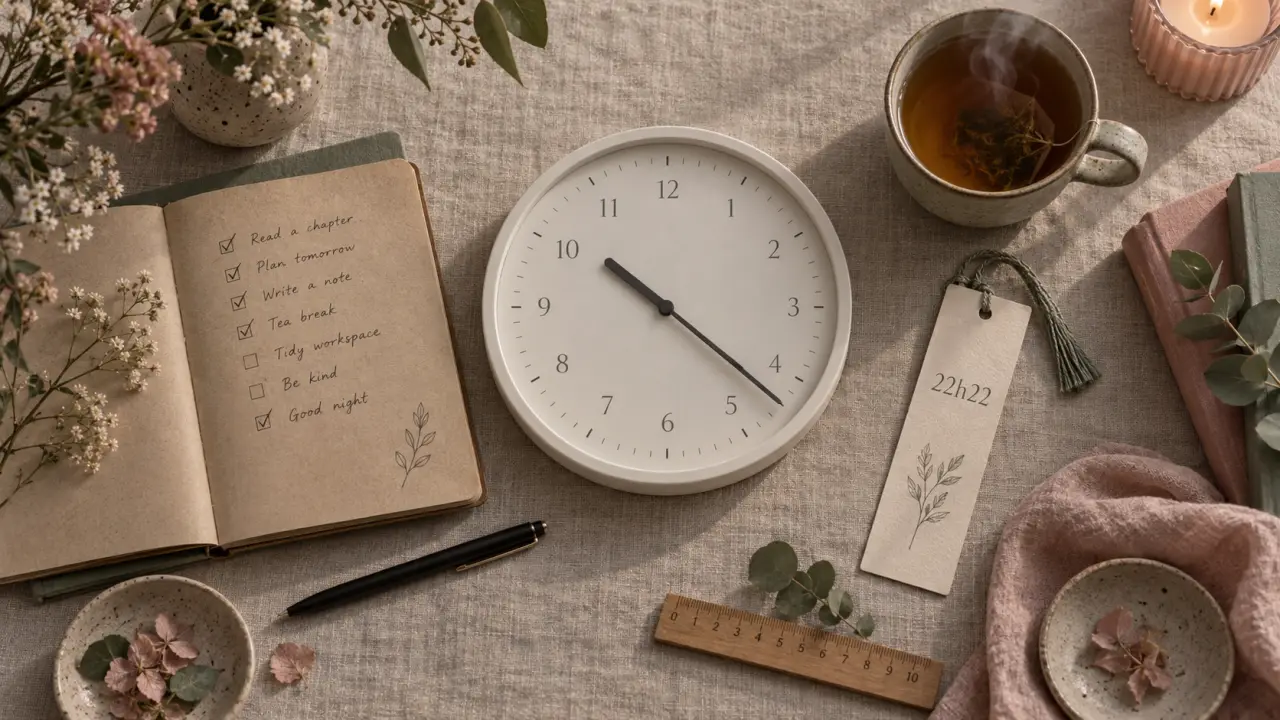 22h22 heure miroire : intuition et construction, horloge 22h22