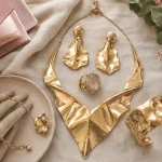 Bijoux tendance 2025 : bijoux oversize et pierres naturelles, collier et boucles XXL