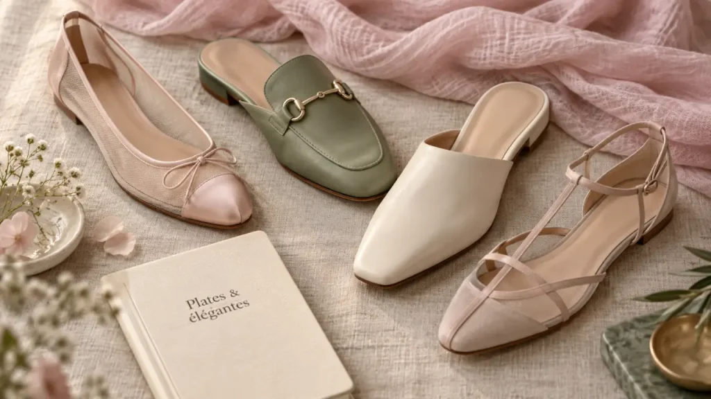 Les chaussures plates dominent 2026, avec des ballerines, mocassins et sandales qui gardent l’allure