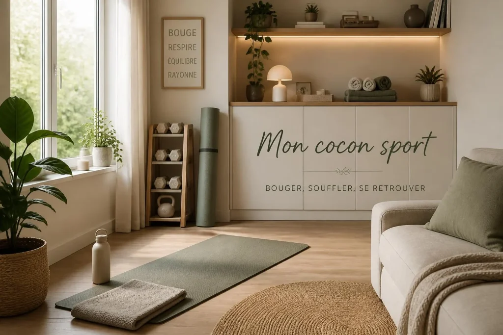 Aménager un coin sport cocooning chez soi : espace, lumière et rangement sans envahir le salon