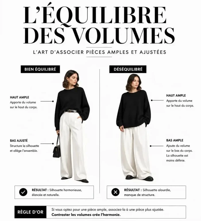 Équilibrer les volumes pour une silhouette moderne