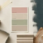 Peinture agrandir piece : ruban, rouleau et échantillons de couleurs pour gagner en volume