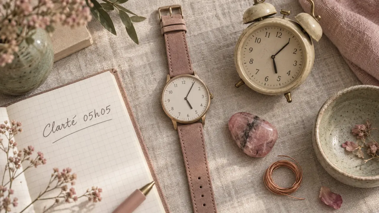 05h05 montre et réveil vintage, invitation au changement sans certitude d’amour