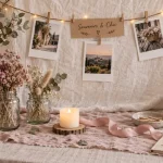 Photobooth DIY chic pour idées déco anniversaire adulte à faire soi-même