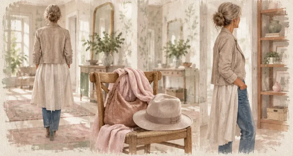 Le style bohème chic à 50 ans reste moderne avec quatre repères précis